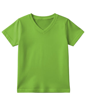 Boys Long Sleeve Cotton Base Layer Stretch Performace V-Neck Tops
