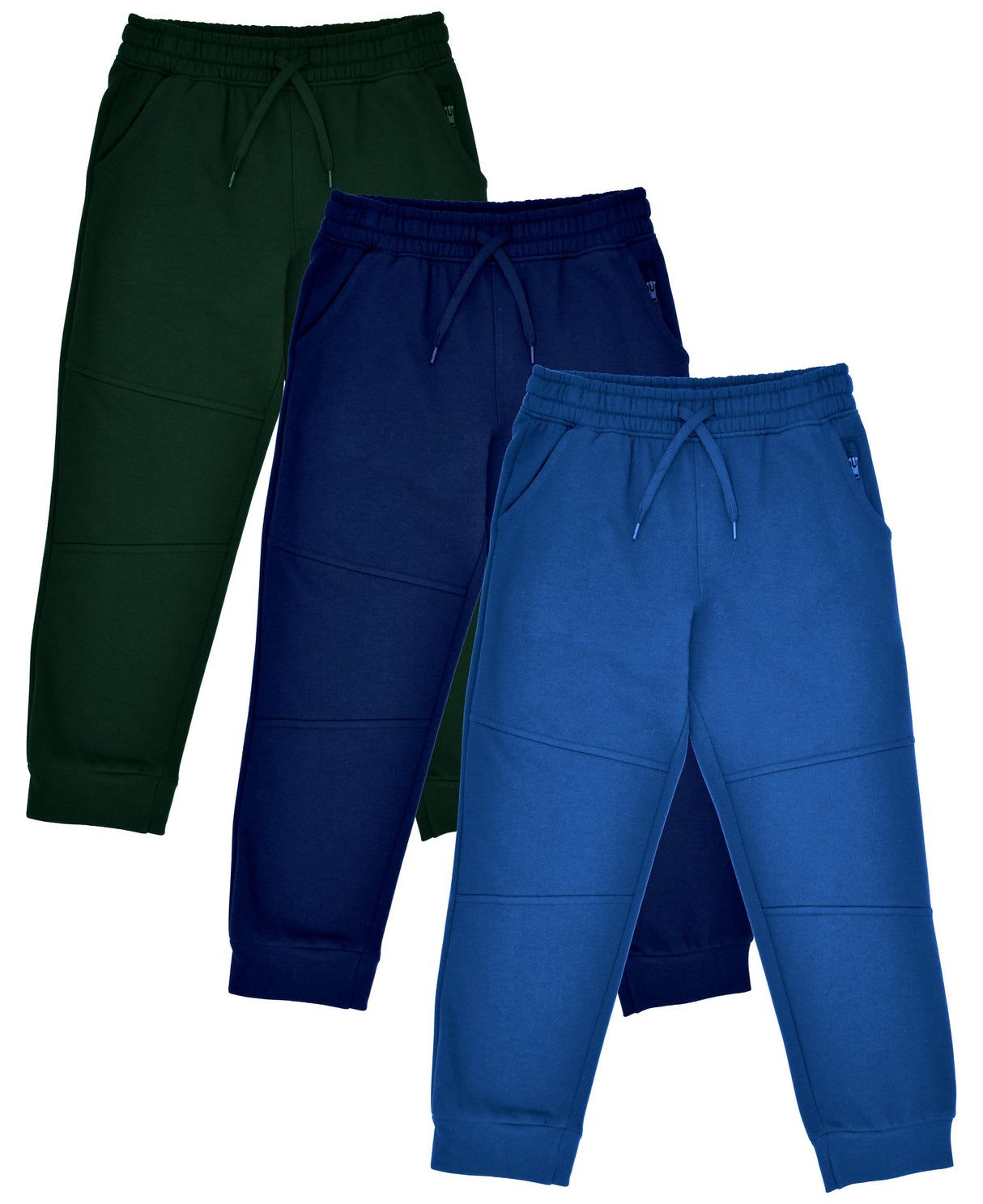 Boys Fleece Joggers Pants, Athletic Loose-fit Kids Sweatpants for Sports