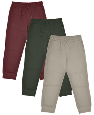 Boys Fleece Joggers Pants, Athletic Loose-fit Kids Sweatpants for Sports