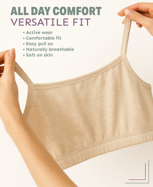 Girls Cotton Stretch Cropped Cami Training Bra