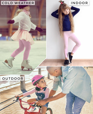 Girls Long Sleeve Performance Tops, All Season Natural Cotton Stretch Color T Shirts