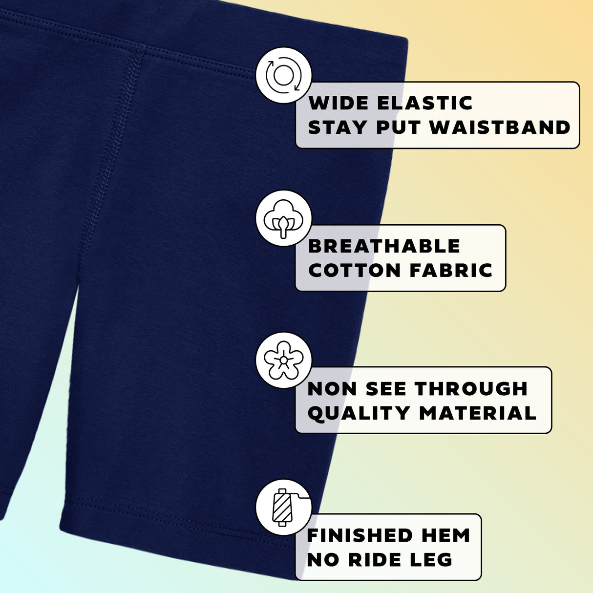 Girls Cotton Stretch Active Shorts