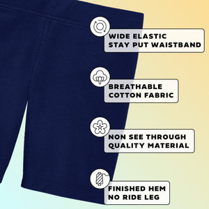 Girls Cotton Stretch Active Shorts