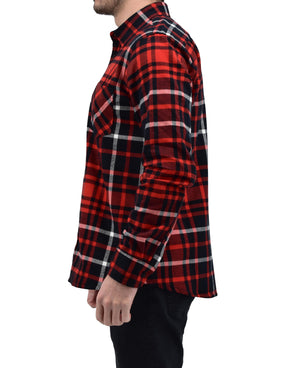 Men's Button Down Regular Fit Long Sleeve Plaid Flannel Casual Shirts