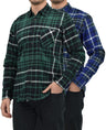 Men's Button Down Regular Fit Long Sleeve Plaid Flannel Casual Shirts
