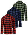 Men's Button Down Regular Fit Long Sleeve Plaid Flannel Casual Shirts