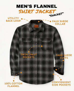 Mens' Flannel All Season Shirt Jacket