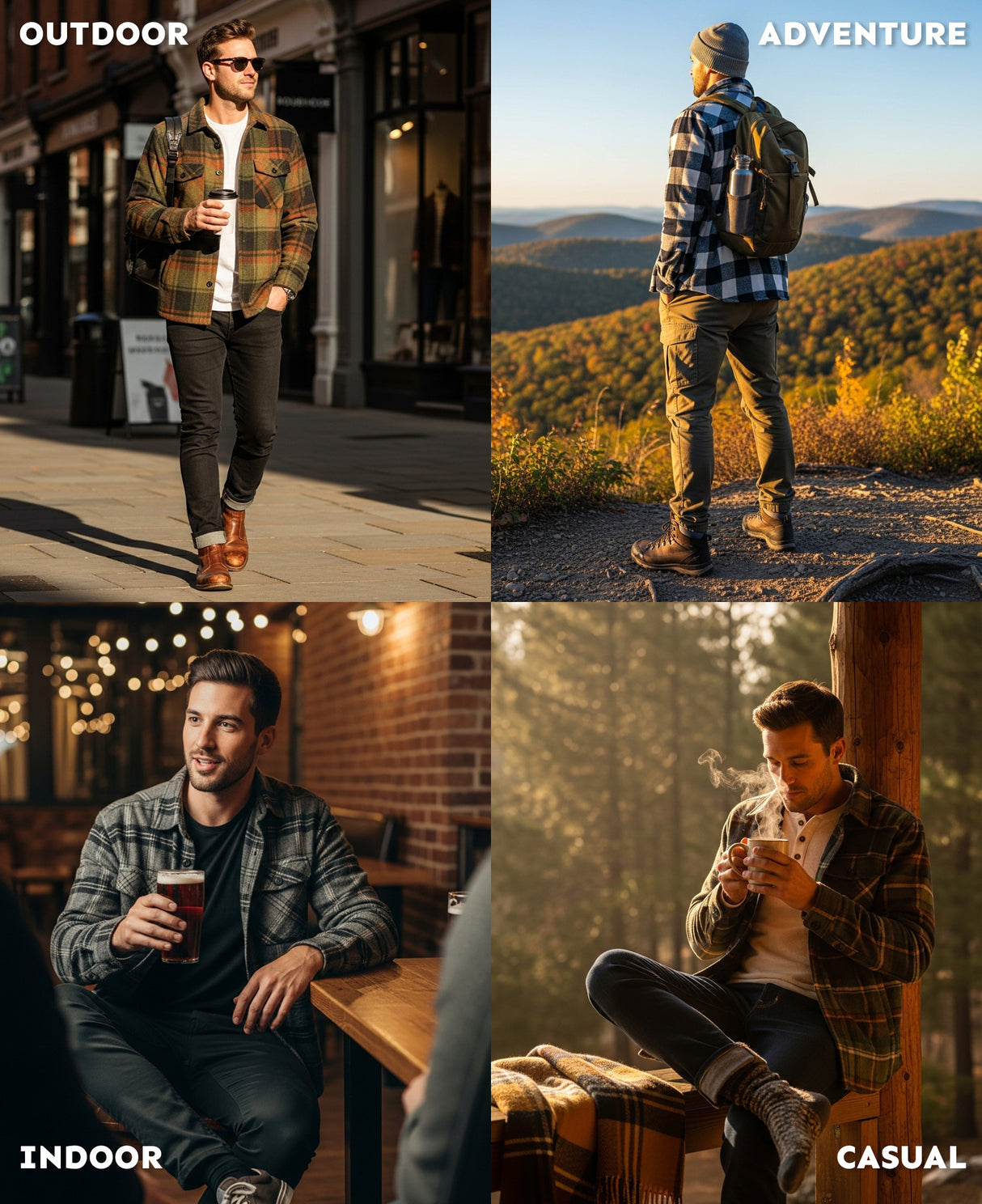 Mens' Flannel All Season Shirt Jacket