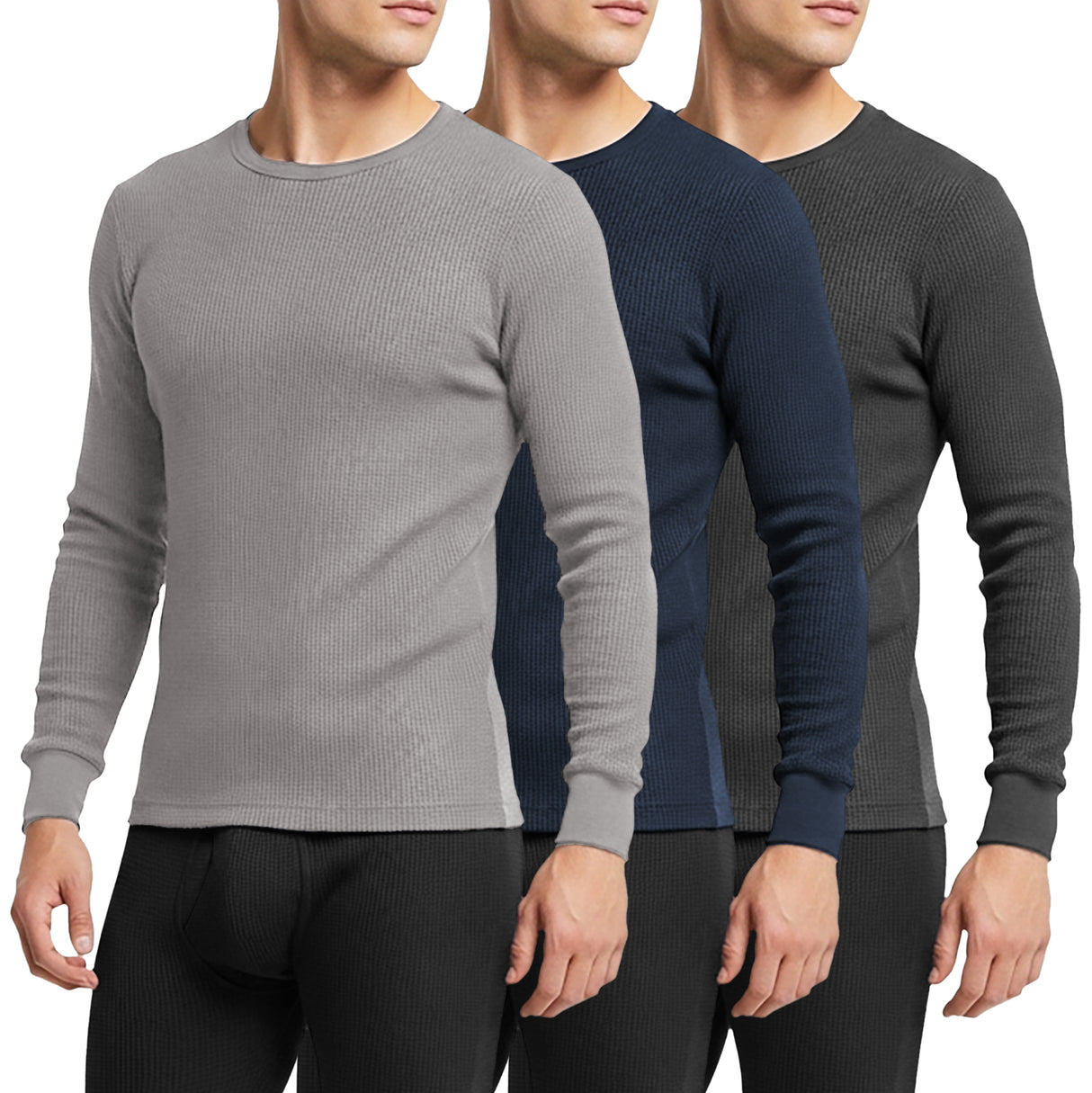 Men's Traditional Waffle Thermal Baselayer Long Sleeve Shirt
