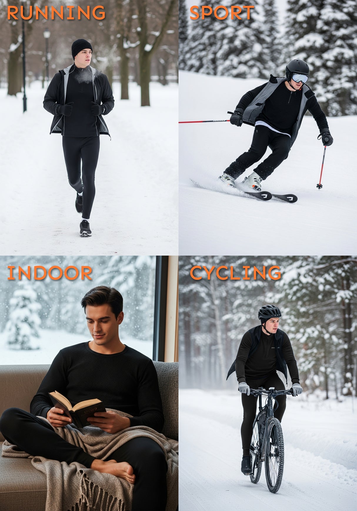 Men's Traditional Waffle Thermal Top & Bottom Set