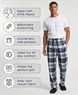 Men's Ultra Soft Minky Fleece Warm Lounge Pants
