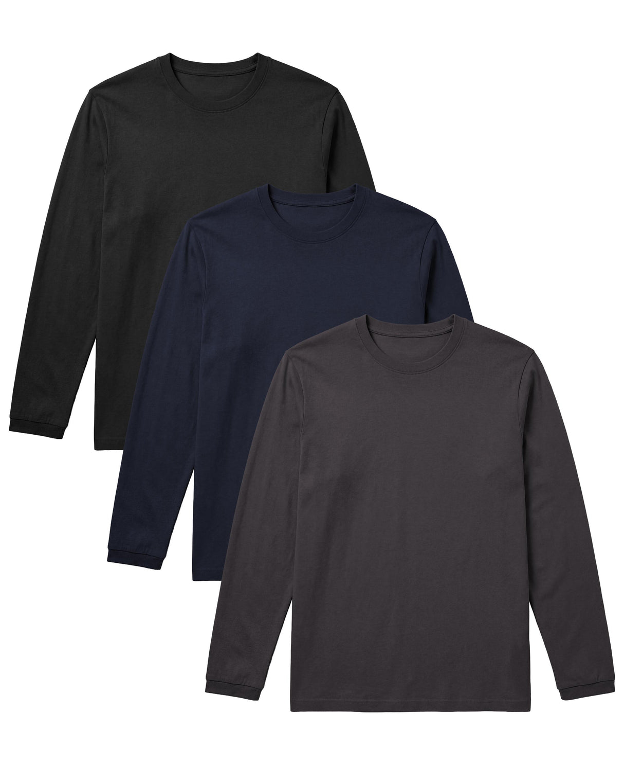 Men's Midweight Cotton Long-Sleeve Crewneck