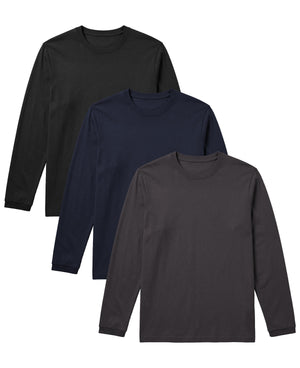 Men's Midweight Cotton Long-Sleeve Crewneck