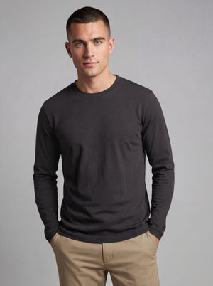 Men's Midweight Cotton Long-Sleeve Crewneck