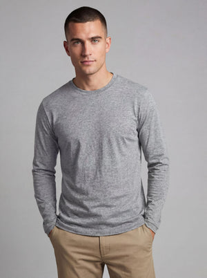 Men's Midweight Cotton Long-Sleeve Crewneck