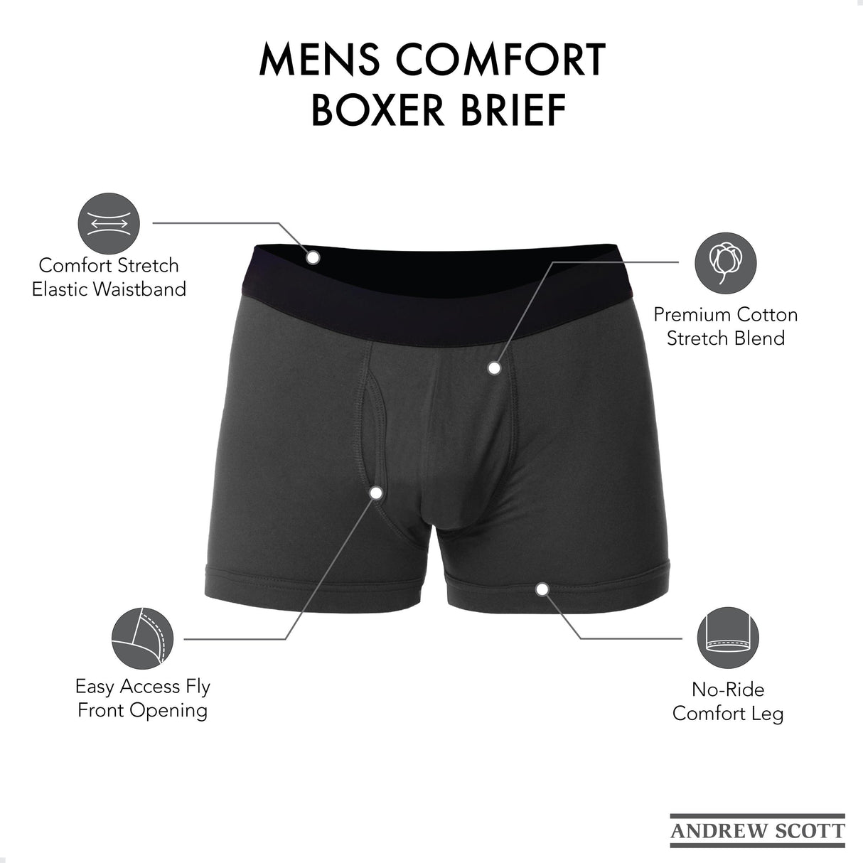 Men's Cotton Stretch Boxer Briefs