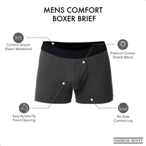 Men's Cotton Stretch Boxer Briefs