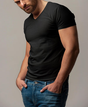 Men's V-Neck Short Sleeve Undershirts