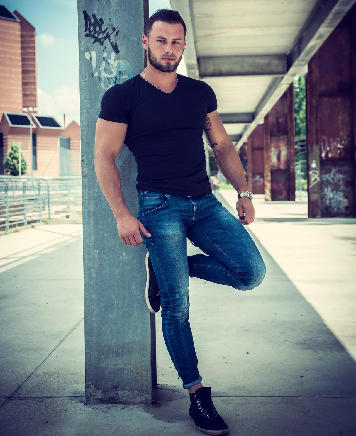 Men's V-Neck Short Sleeve Undershirts