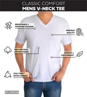 Men's V-Neck Short Sleeve Undershirts