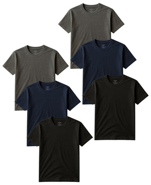 Men's Classic Short Sleeve Cotton Undershirts, Crew Neck T Shirt (Multi-Pack)