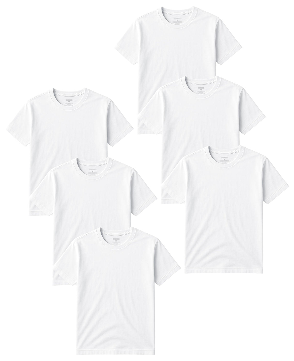 Men's Classic Short Sleeve Cotton Undershirts, Crew Neck T Shirt (Multi-Pack)