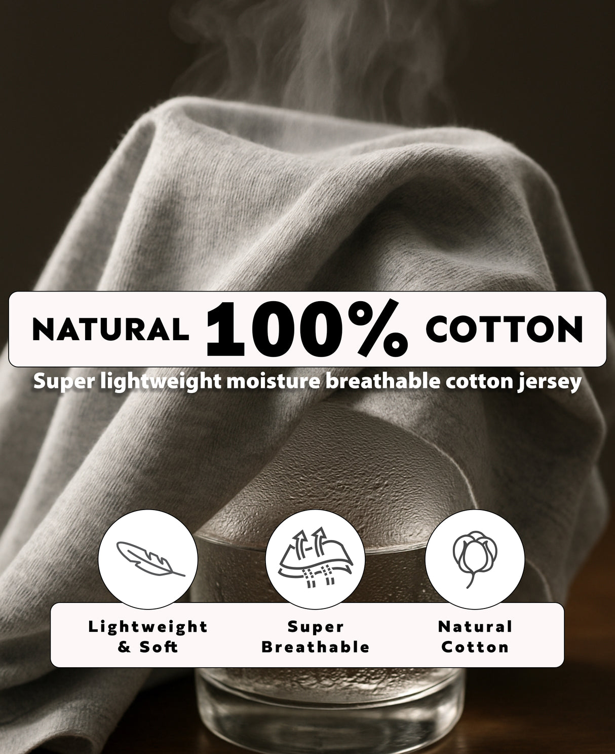 Men's Soft & Light Cotton Drawstring Yoga Lounge & Sleep Jam Shorts/Jersey Shorts with Pockets (3 Pack)
