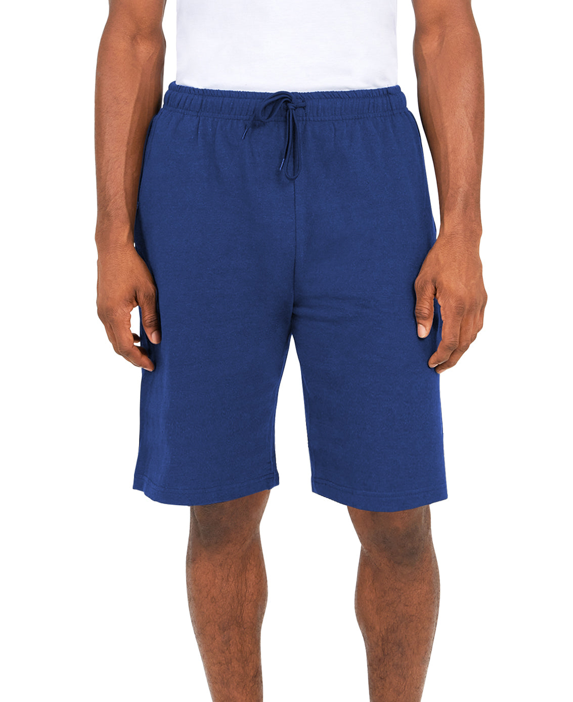 Mens Cotton Knit Athletic Gym Shorts
