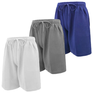Mens Cotton Knit Athletic Gym Shorts
