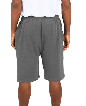 Mens Cotton Knit Athletic Gym Shorts