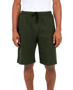 Mens Cotton Knit Athletic Gym Shorts