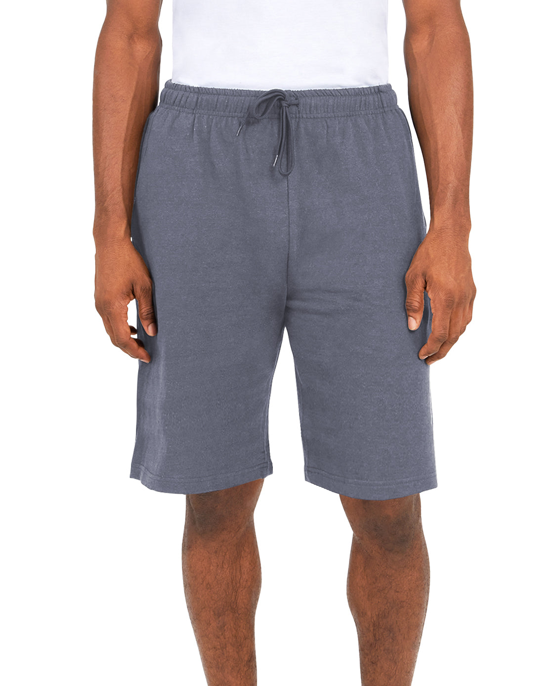 Mens Cotton Knit Athletic Gym Shorts