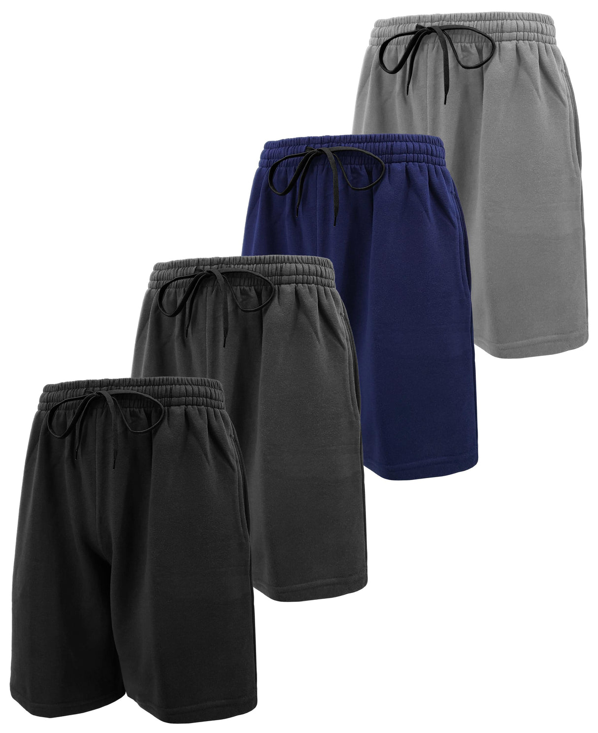 Mens Cotton Knit Athletic Gym Shorts