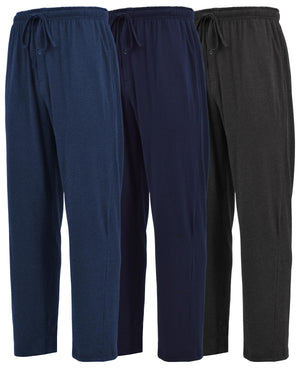 Men's Lounge Pants, Soft & Light Cotton, Drawstring Yoga Lounge & Sleep PJ Pants