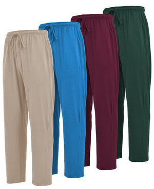 Men's Lounge Pants, Soft & Light Cotton, Drawstring Yoga Lounge & Sleep PJ Pants