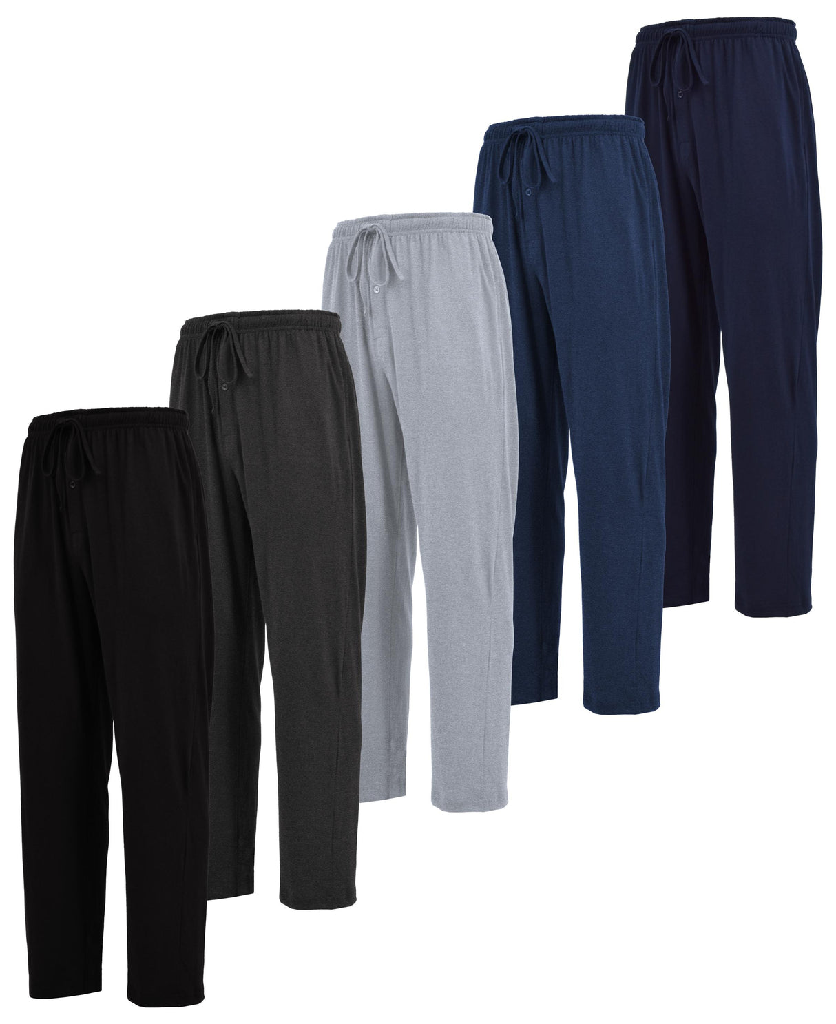 Men's Lounge Pants, Soft & Light Cotton, Drawstring Yoga Lounge & Sleep PJ Pants