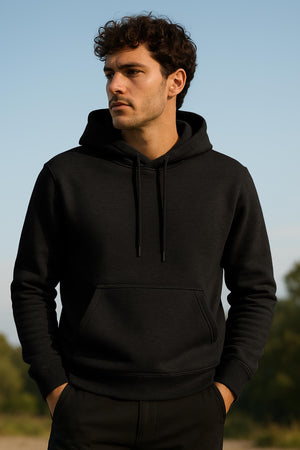 Men's Cotton Hoodie, Soft Midweight Fleece, Pullover Hooded Sweatshirt