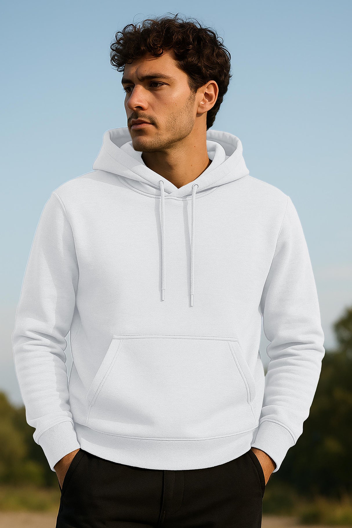 Men's Cotton Hoodie, Soft Midweight Fleece, Pullover Hooded Sweatshirt