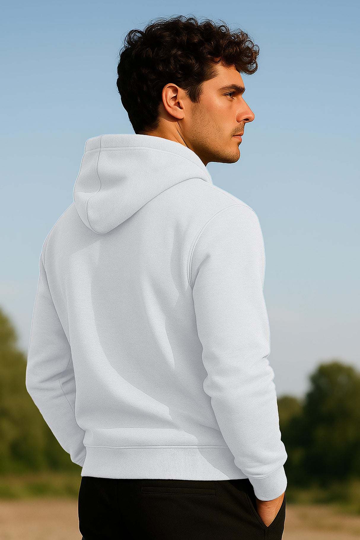 Men's Cotton Hoodie, Soft Midweight Fleece, Pullover Hooded Sweatshirt