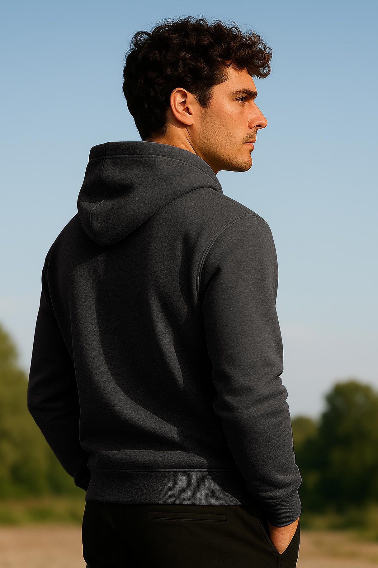 Men's Cotton Hoodie, Soft Midweight Fleece, Pullover Hooded Sweatshirt