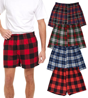 Men's Cotton Flannel Super-Soft Woven Boxer Shorts