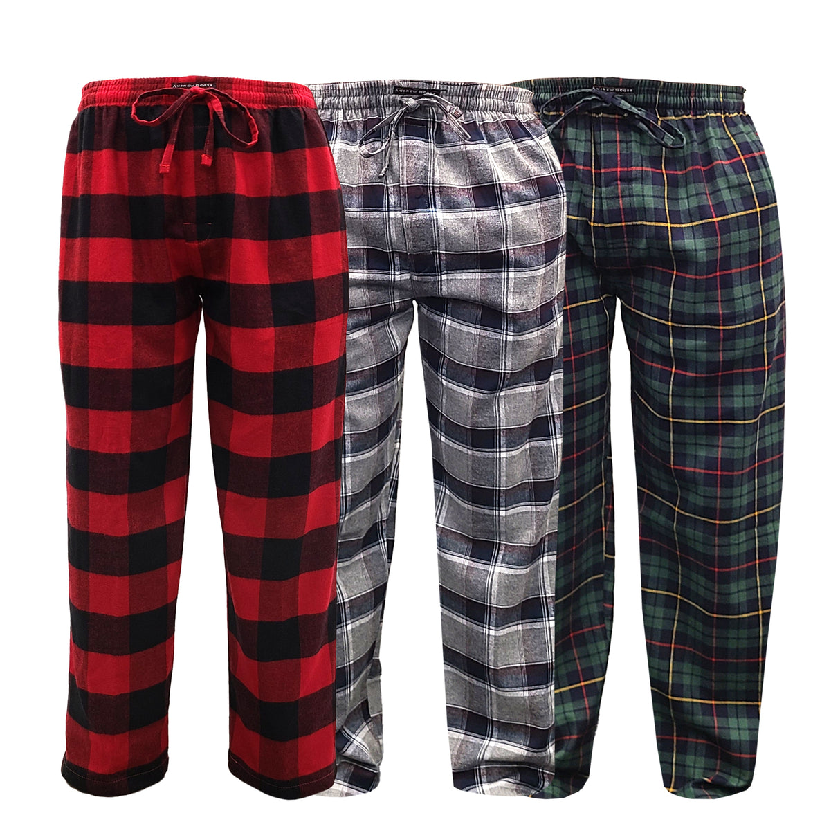 Men's Cotton Super Soft Flannel Plaid Pajama Pants