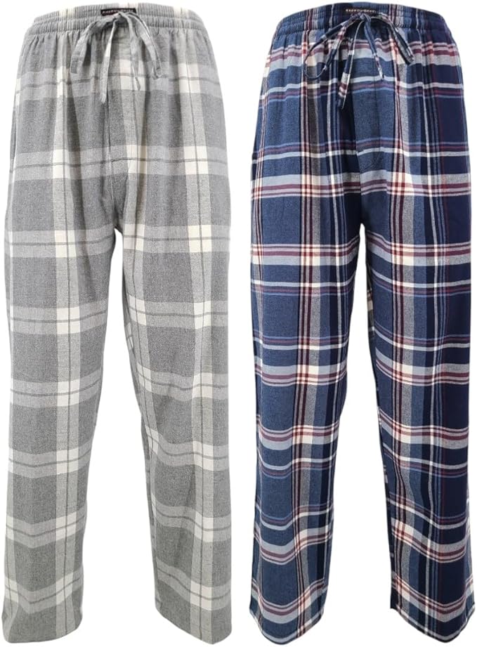 Men's Cotton Super Soft Flannel Plaid Pajama Pants
