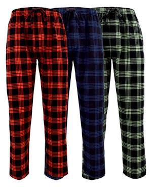 Men's Cotton Super Soft Flannel Plaid Pajama Pants