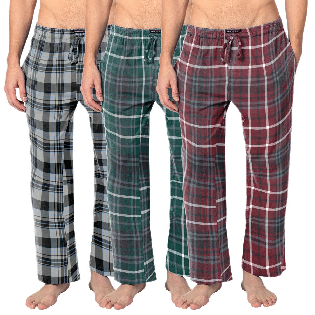 Men's Cotton Super Soft Flannel Plaid Pajama Pants