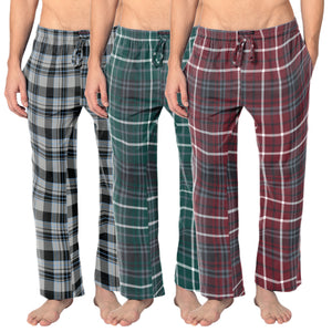 Men's Cotton Super Soft Flannel Plaid Pajama Pants