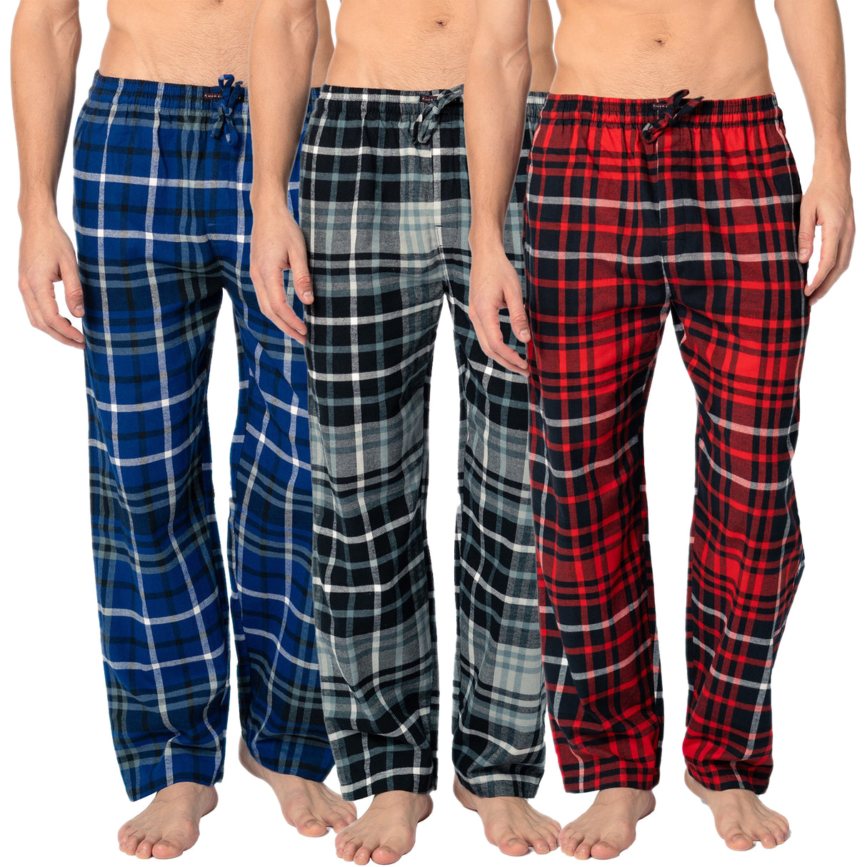 Men's Cotton Super Soft Flannel Plaid Pajama Pants