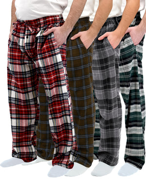 Men's Cotton Super Soft Flannel Plaid Pajama Pants