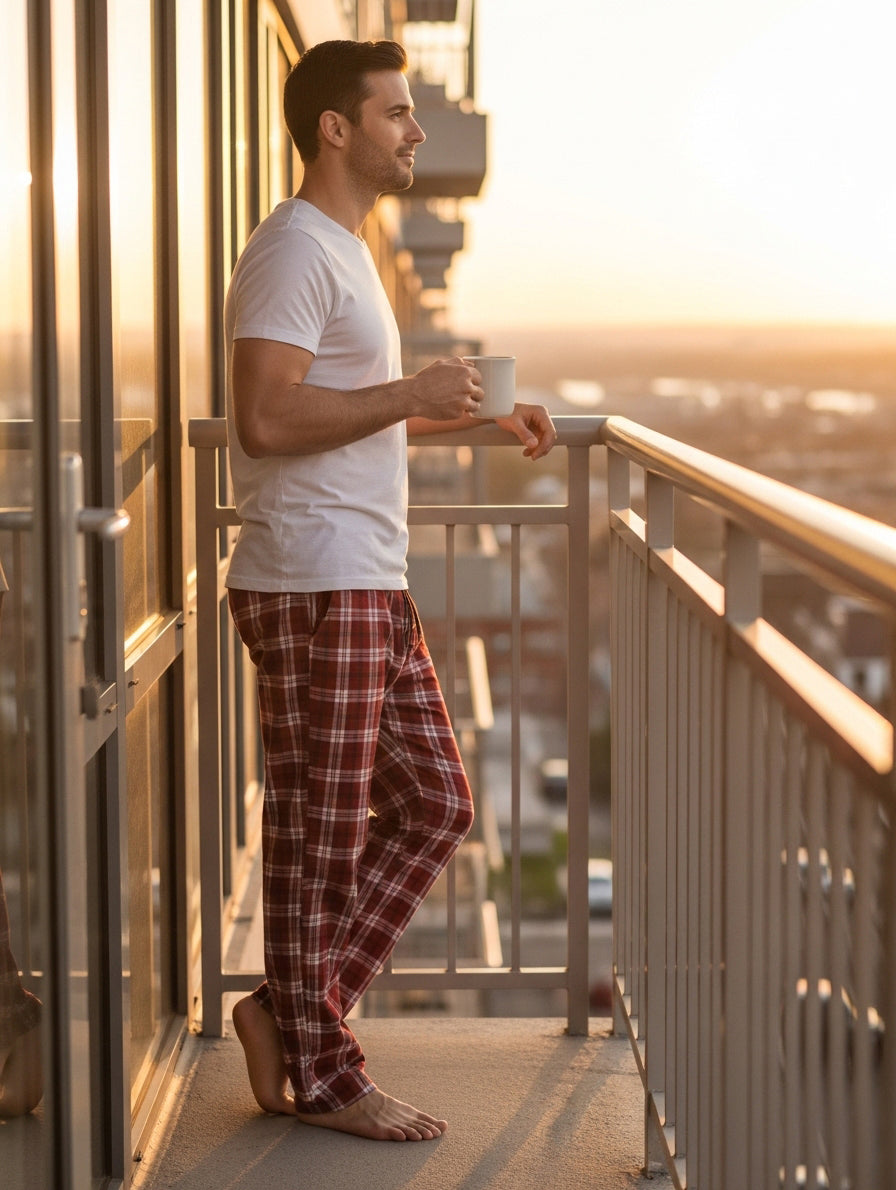 Mens All Season Premium Woven Broadcloth Lounge Pants