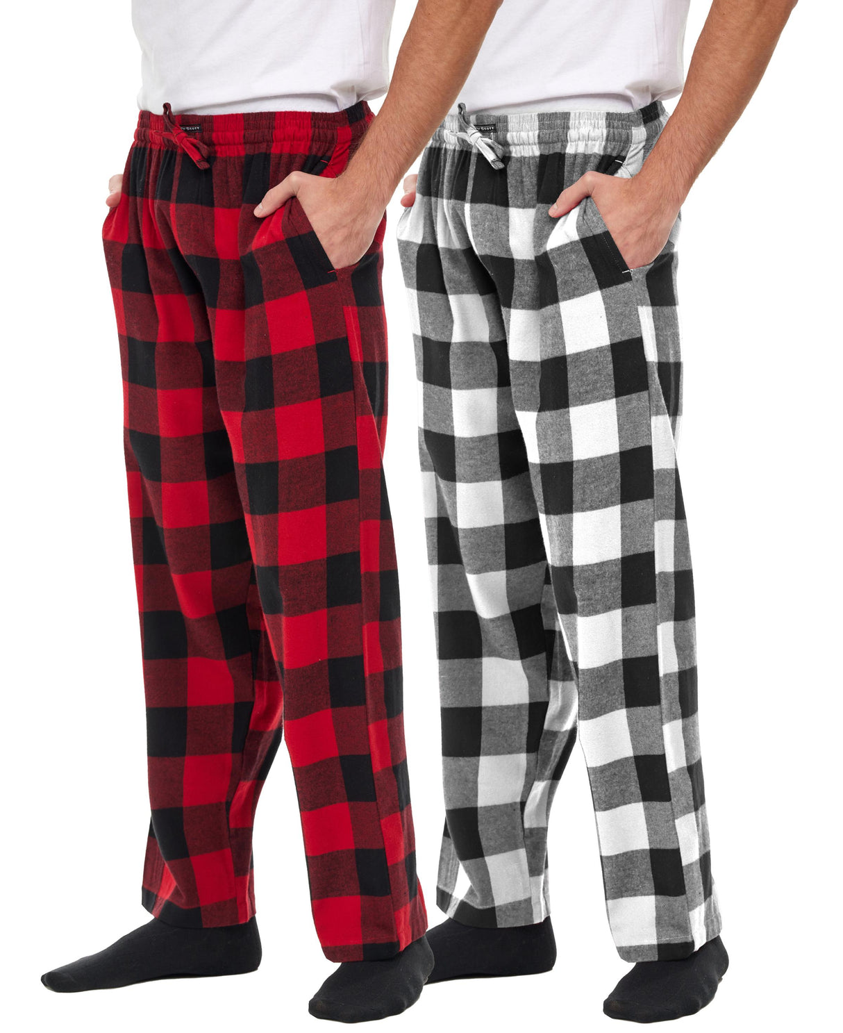 Men's Cotton Super Soft Flannel Plaid Pajama Pants